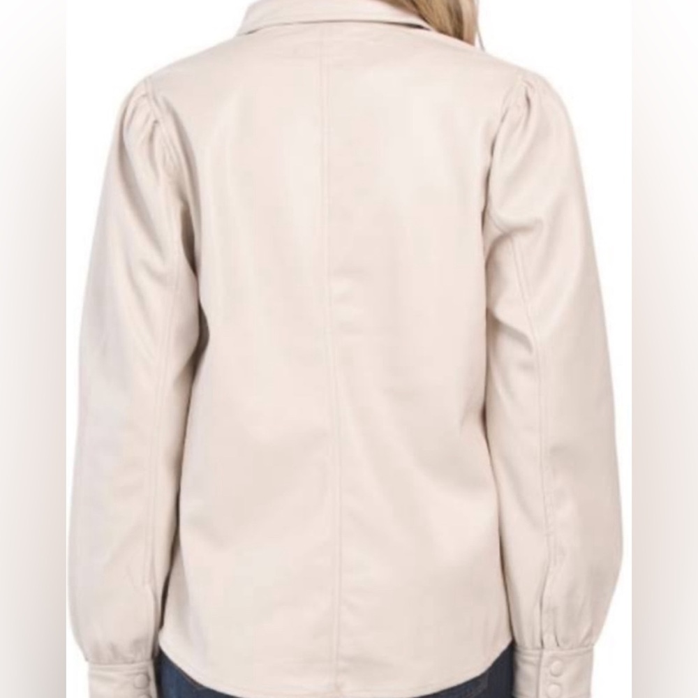 Blank NYC Faux Leather Puff Sleeve Shacket - Picture 2 of 5